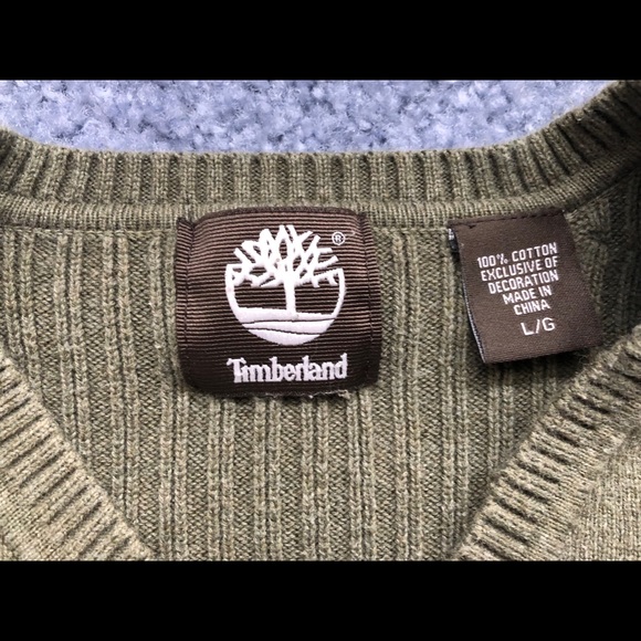 Timberland Mens V-Neck Sweater (Large) - Picture 3 of 8